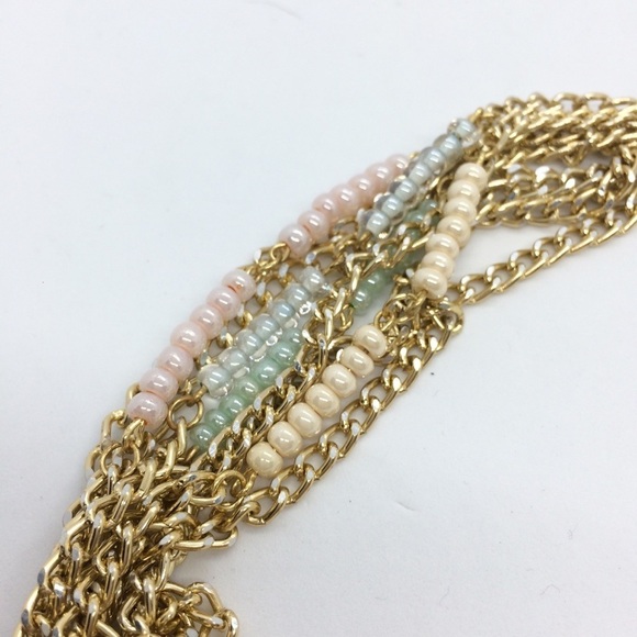 3/$30 MARCIELLI RODRIGUES PASTEL PEARL GOLD LAYERED NECKLACE BEADED BEADS BOHO - Picture 5 of 12